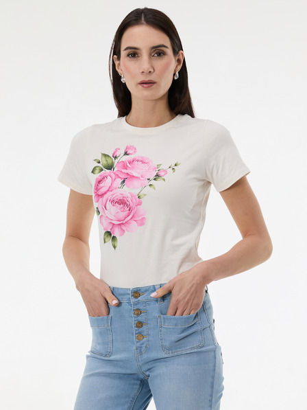 Orsay Cremefarbenes Damen-T-Shirt mit Aufdruck ORSAY