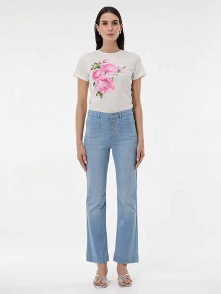 Orsay Cremefarbenes Damen-T-Shirt mit Aufdruck ORSAY