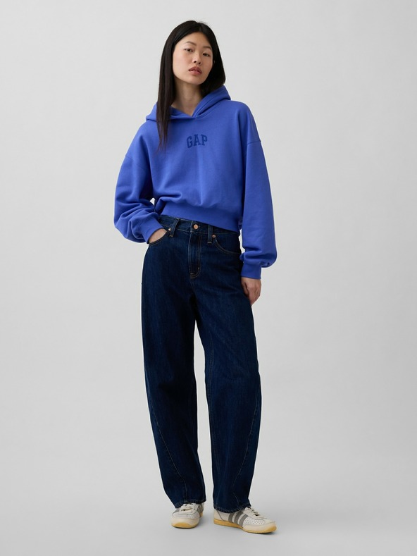 GAP Oversize Crop-Sweatshirt mit Logo VintageSoft GAP