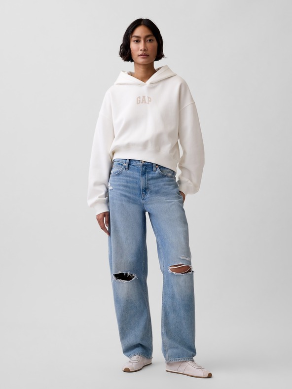 GAP Oversize Crop-Sweatshirt mit Logo VintageSoft GAP