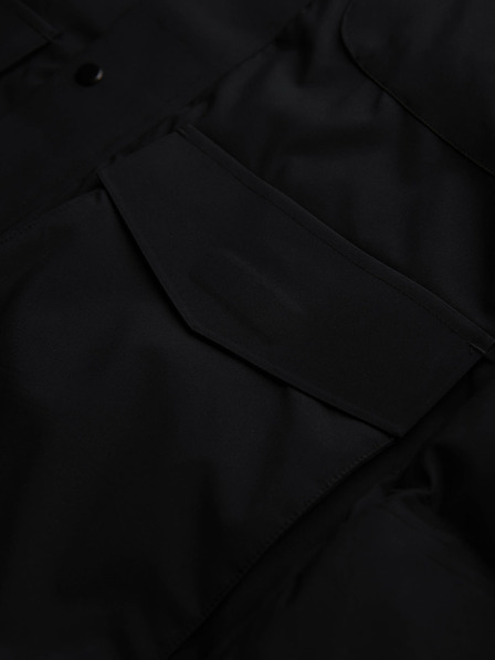 Ombre Clothing Herren-Winterjacke mit abnehmbarer Kapuze aus wasserdichtem Stoff - schwarz V3 OM-JAHP-0306 Ombre Clothing