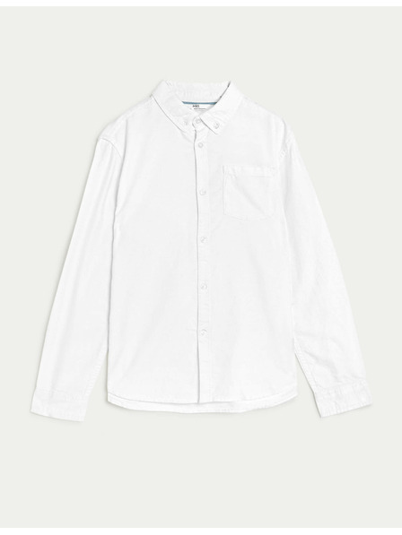 Marks & Spencer Oxford-Hemd aus reiner Baumwolle (6–16 Jahre) Marks & Spencer weiß