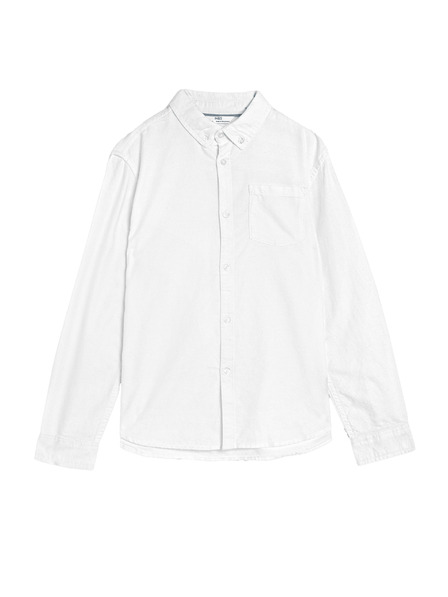 Marks & Spencer Oxford-Hemd aus reiner Baumwolle (6–16 Jahre) Marks & Spencer weiß