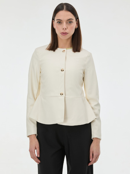 Orsay Cremefarbene Damen Kunstlederjacke ORSAY