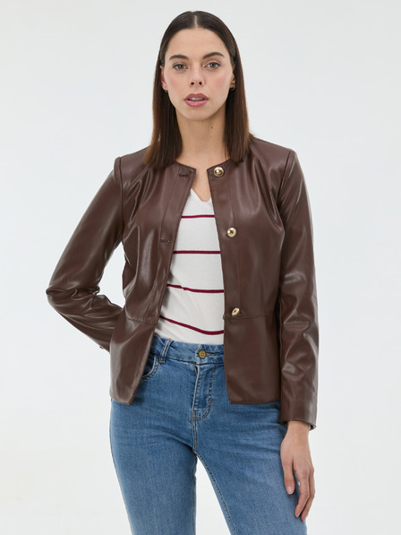 Orsay Braune Damen-Kunstlederjacke ORSAY