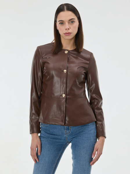 Orsay Braune Damen-Kunstlederjacke ORSAY
