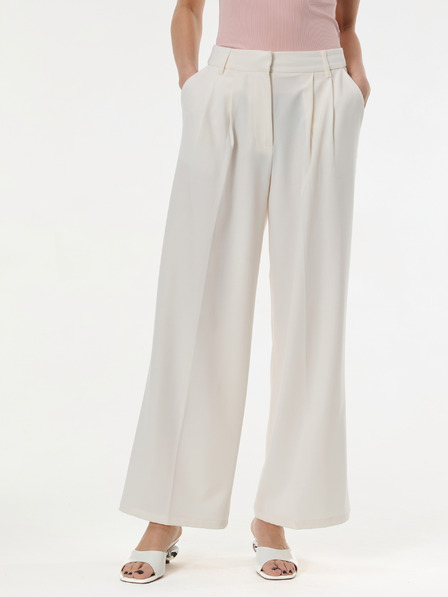 Orsay Cremefarbene weite Damenhose ORSAY