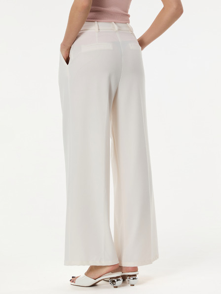 Orsay Cremefarbene weite Damenhose ORSAY