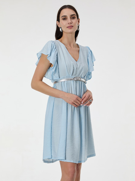 Orsay Hellblaues Damenkleid bis zum Knie ORSAY