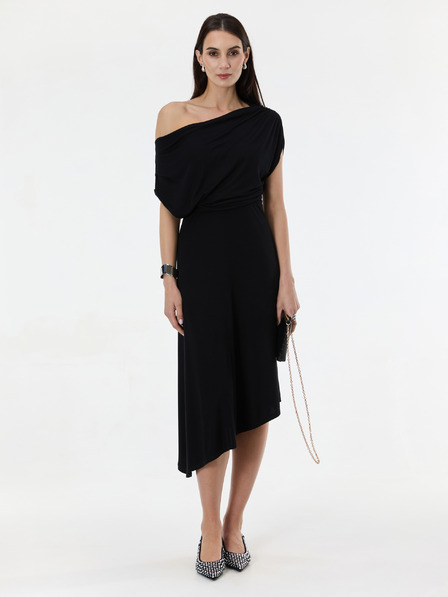 Orsay Schwarzes Damen-Midikleid ORSAY