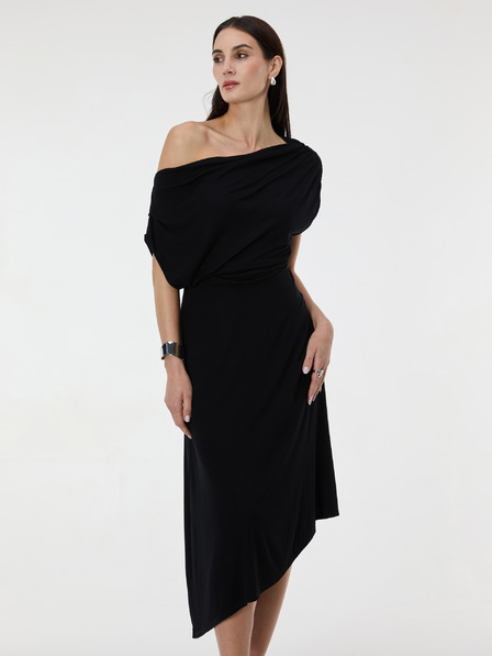 Orsay Schwarzes Damen-Midikleid ORSAY