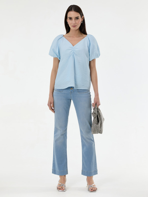 Orsay Hellblaue Damen Bluse ORSAY