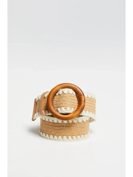 Moodo Gestrickter Gürtel beige Moodo
