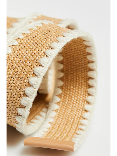 Moodo Gestrickter Gürtel beige Moodo