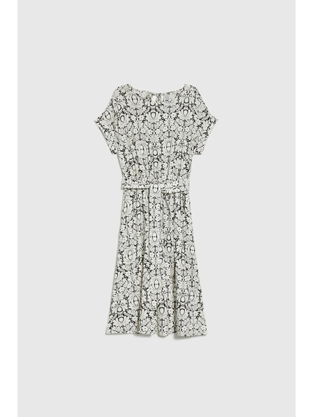 Moodo Schwarzes Viskose-Kleid Moodo