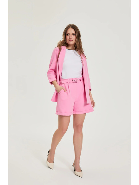 Moodo Shorts mit Gürtel rosa Moodo