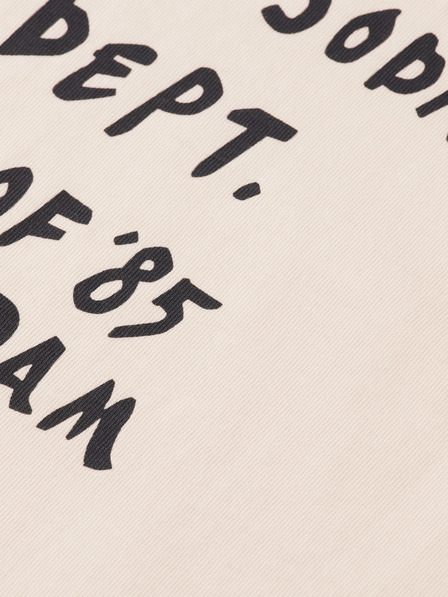 Scotch & Soda Damen cremefarbenes T-Shirt mit Schriftzug