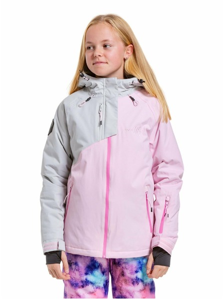 Meatfly Meatfly Kinder SNB & SKI Jacke Deliah Grey/Pastel Pink