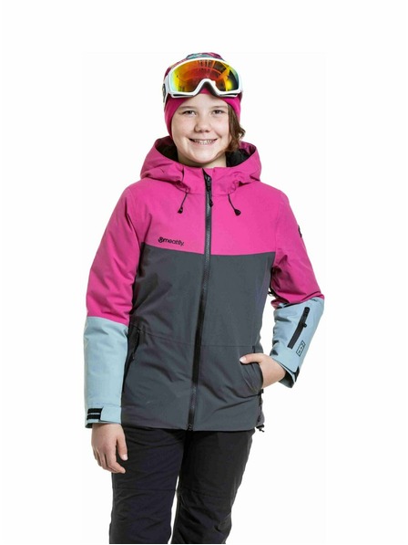 Meatfly Meatfly Kinder SNB & SKI Jacke Deliah Grey Dark / Pink