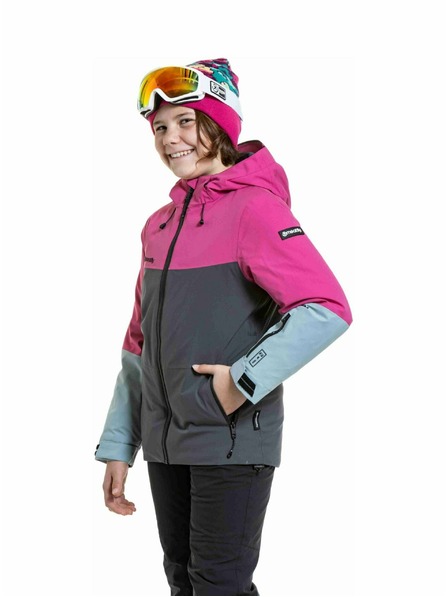 Meatfly Meatfly Kinder SNB & SKI Jacke Deliah Grey Dark / Pink