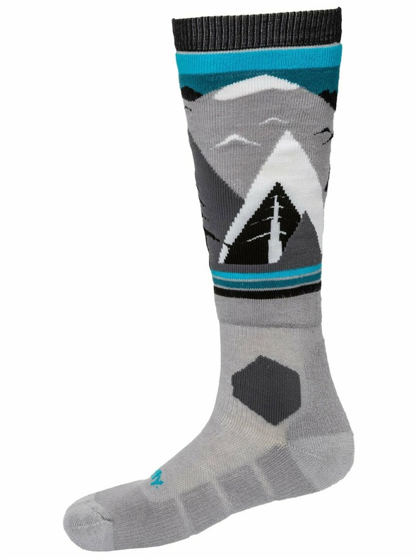 Meatfly Meatfly sNB & SKI Socken Leeway Grey Mountains