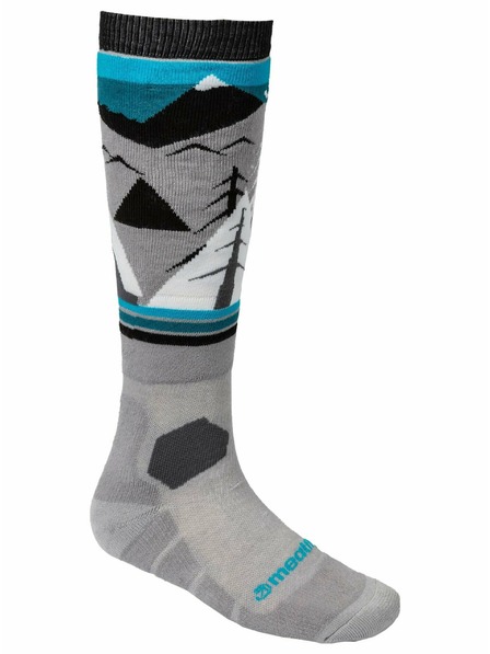 Meatfly Meatfly sNB & SKI Socken Leeway Grey Mountains