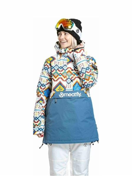 Meatfly Meatfly Damen SNB & SKI Jacke Aiko White Jones / Slate Blue