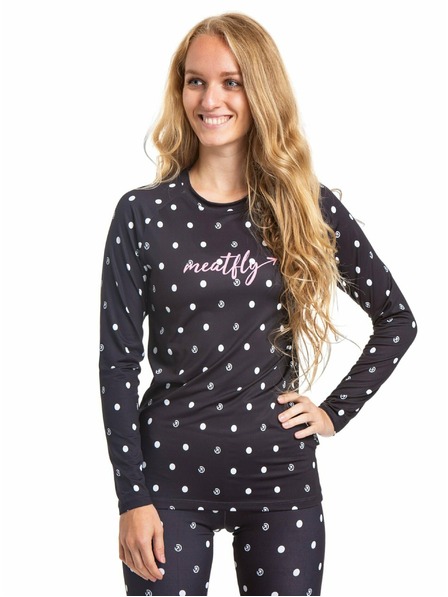Meatfly Meatfly Damen Thermo-T-Shirt Capa Black Dots