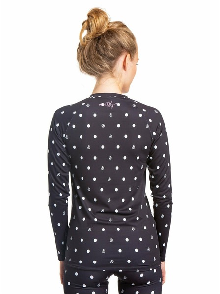 Meatfly Meatfly Damen Thermo-T-Shirt Capa Black Dots
