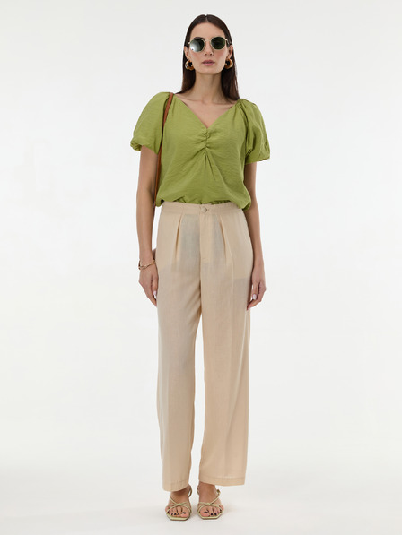 Orsay Beige weite Damenhose ORSAY