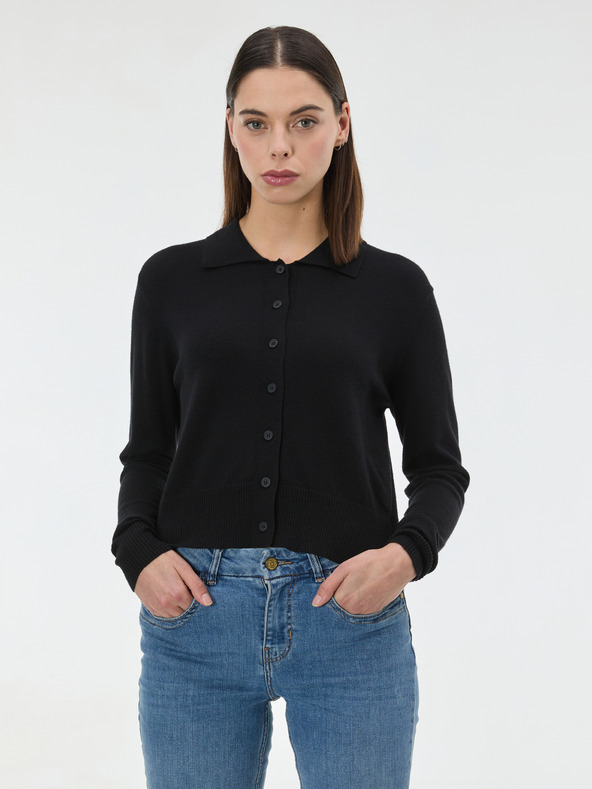 Orsay Schwarzer Damenpullover mit Kragen ORSAY