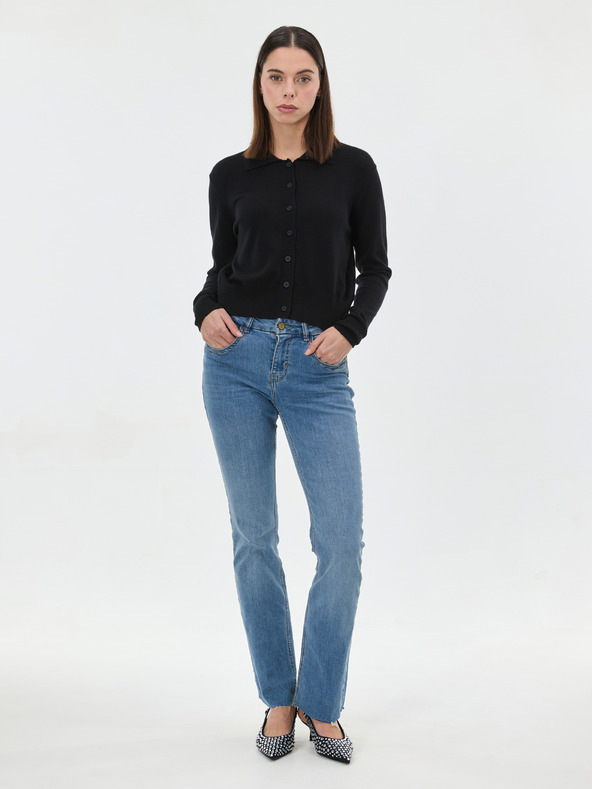 Orsay Schwarzer Damenpullover mit Kragen ORSAY