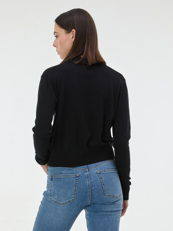 Orsay Schwarzer Damenpullover mit Kragen ORSAY