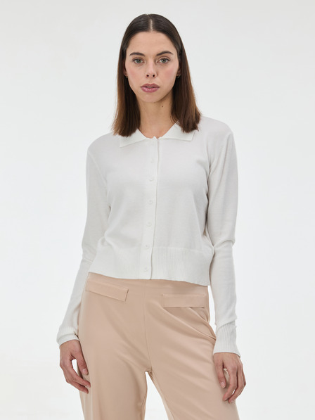 Orsay Cremefarbener Damenpullover mit Kragen ORSAY