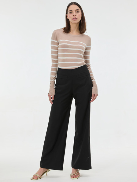 Orsay Beige gestreifter Damenpullover ORSAY