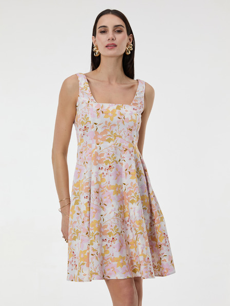 Orsay Hellrosa gemustertes Damenkleid bis zum Knie ORSAY