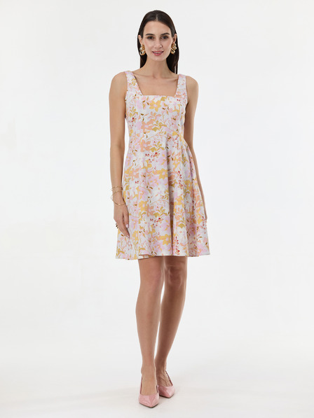 Orsay Hellrosa gemustertes Damenkleid bis zum Knie ORSAY