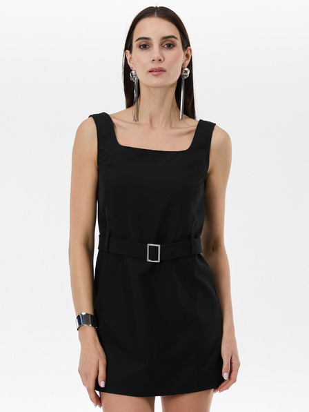 Orsay Schwarzes Damenkleid mit Gürtel ORSAY