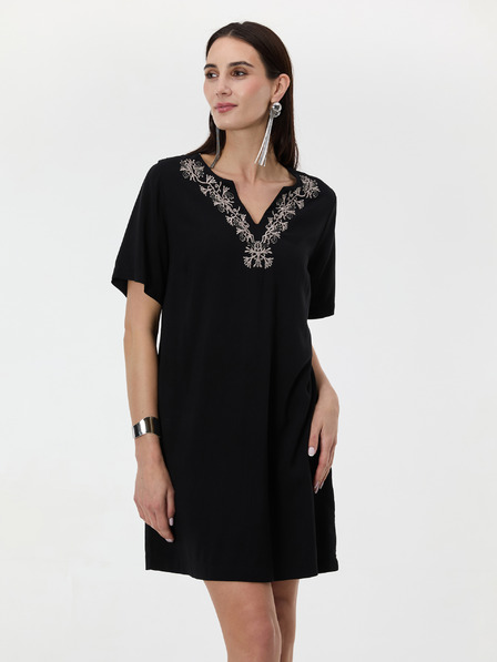 Orsay Schwarzes knielanges Damenkleid ORSAY