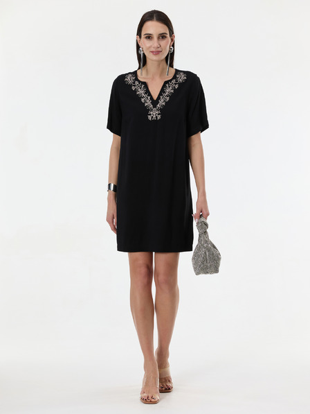 Orsay Schwarzes knielanges Damenkleid ORSAY