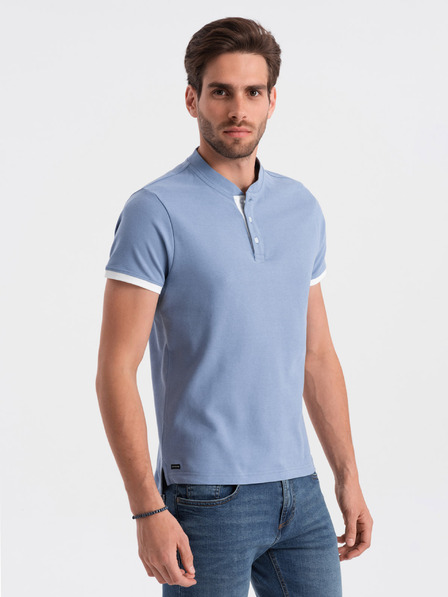 Ombre Clothing Hellblaues Herren-Poloshirt Ombre Clothing