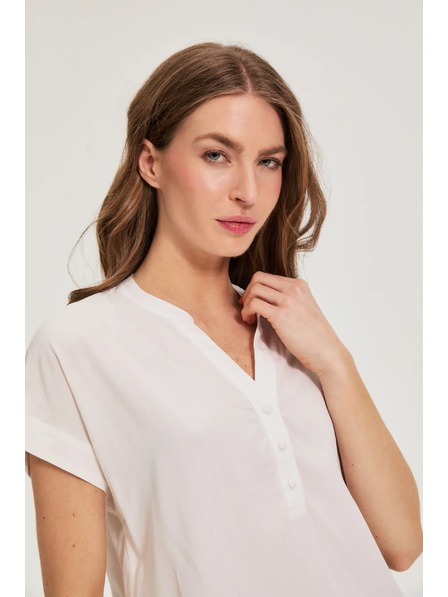 Moodo Weiße Viskose-Bluse Moodo
