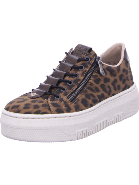 Rieker Damen Sneaker mit Leopardenmuster