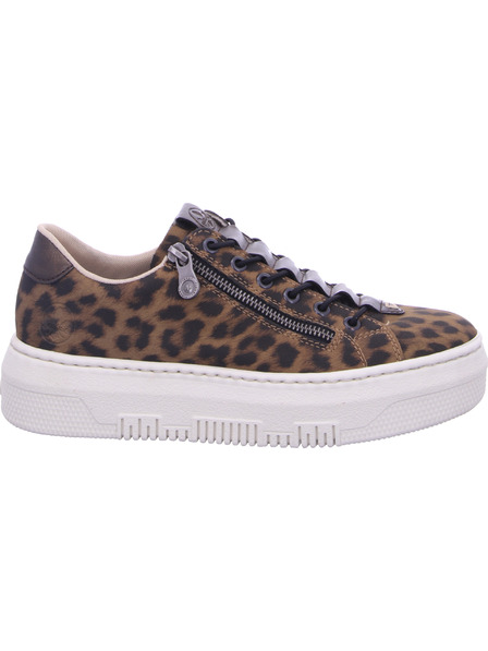 Rieker Damen Sneaker mit Leopardenmuster