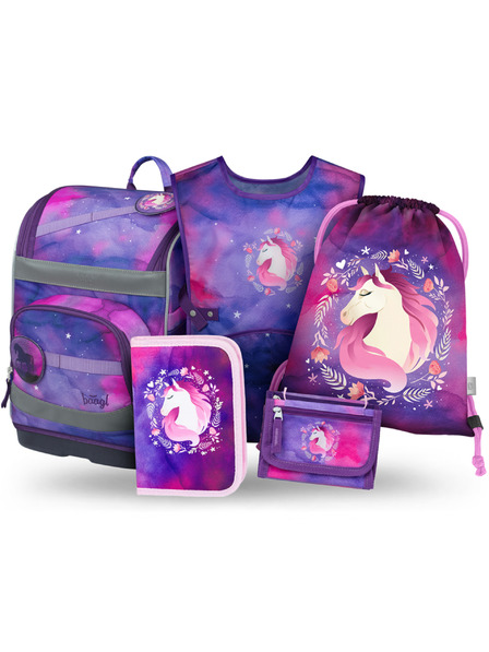 BAAGL  BAAGL SET 5 Zippy Plus Pferd: Aktentasche, Etui, Beutel, Schürze, Geldbörse