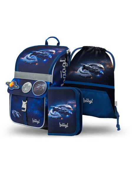 BAAGL  BAAGL SET 3 Zippy Raumschiff: Schulranzen, Federmäppchen, Beutel
