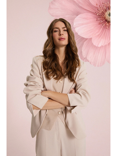 Moodo Einseitiges Sakko beige Moodo