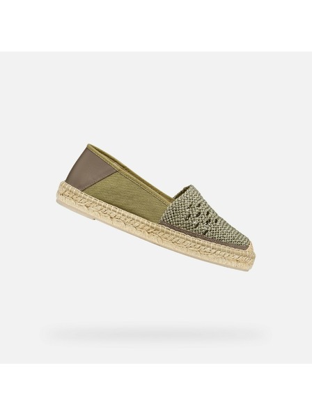 Geox Khaki Damen-Mokassins Geox Lampedusa