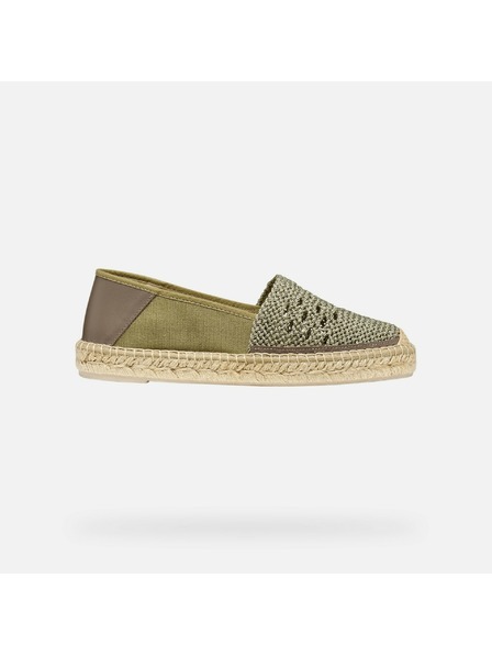 Geox Khaki Damen-Mokassins Geox Lampedusa