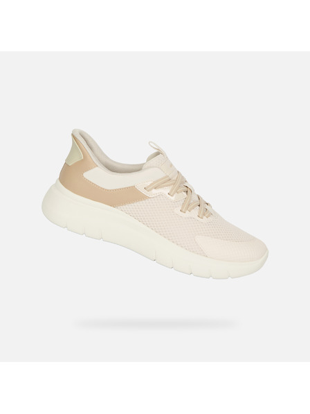 Geox Beige Damen-Sneaker Geox Plummery Plus Fast in